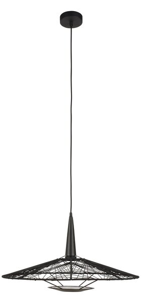 Lustră Pendul Forestier, Carpa M, reglabil, Negru, Camera de zi, Țesătură / Textil, Design