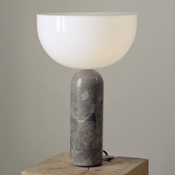 New Works Kizu Large lampă de masă, gri, Gri, Camera de zi / sufragerie, Piatră, Design