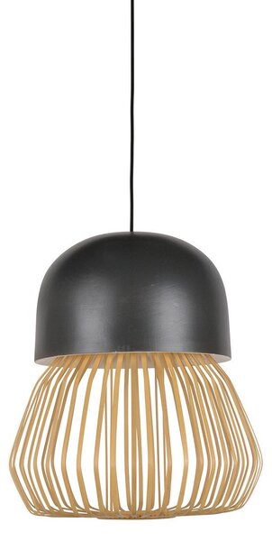 Lustră Pendul Forestier, Anemos, reglabil, Negru, Camera de zi, Bamboo, Design