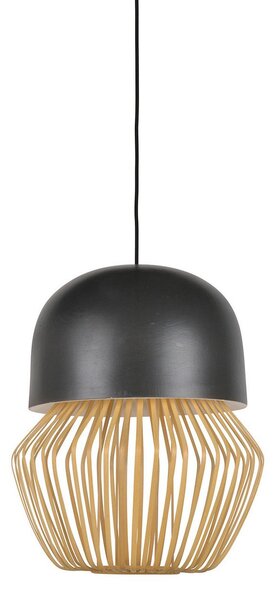 Lustră Pendul Forestier, Anemos, reglabil, Negru, Camera de zi, Bamboo, Design