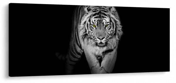 Tablou - Tigru cu ochi galbeni (120x50 cm)