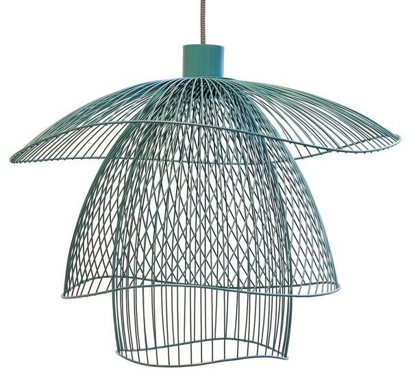 Lustră Pendul Forestier, Papillon S, reglabil, Albastru, Camera de zi, Metal, Design