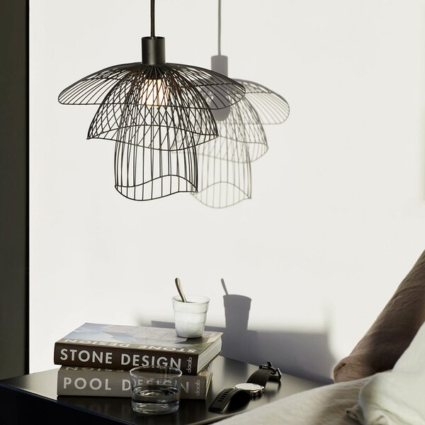 Lustră Pendul Forestier, Papillon XS, reglabil, Negru, Camera de zi, Metal, Design