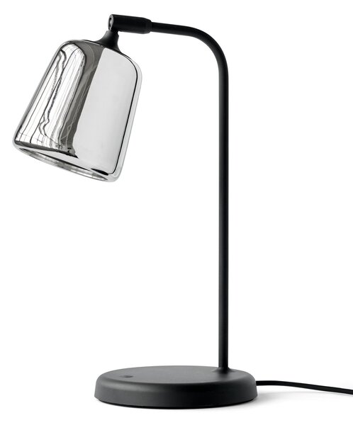 New Works Material Edition lampă masă, oțel, reglabil, Negru, Camera de zi / sufragerie, Metal, Design, Umbră de masă