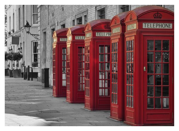 Tablou - Cutii telefonice din Londra (70x50 cm)