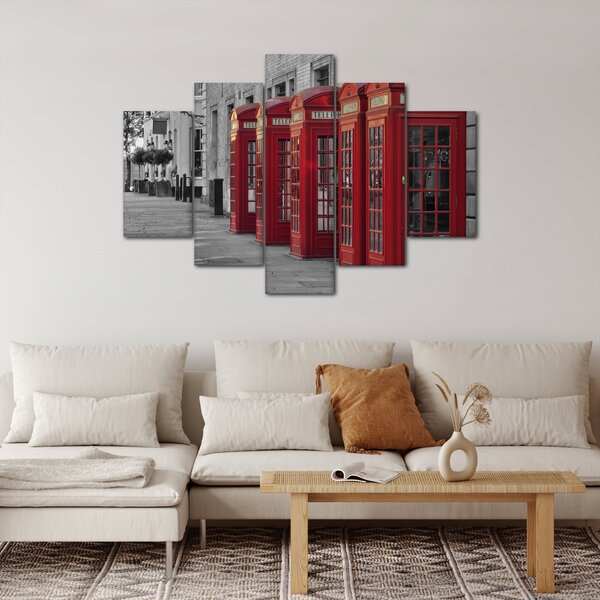 Tablou - Cutii telefonice din Londra (150x105 cm)