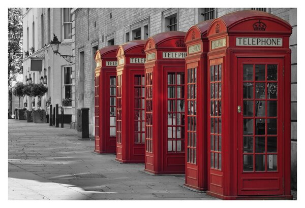Tablou - Cutii telefonice din Londra (90x60 cm)