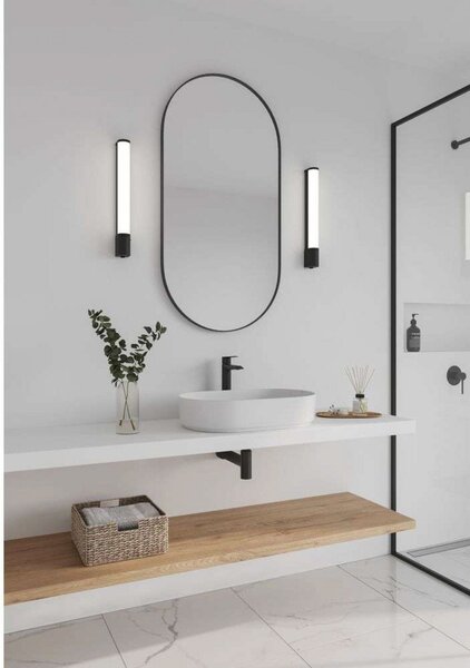 Lampă de perete Nordlux, Negru, Baie, Aluminiu