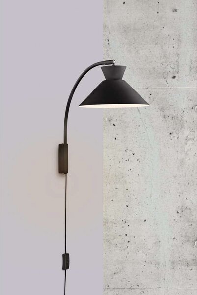 Lampă de perete Nordlux, Negru, Camera de zi, Metal