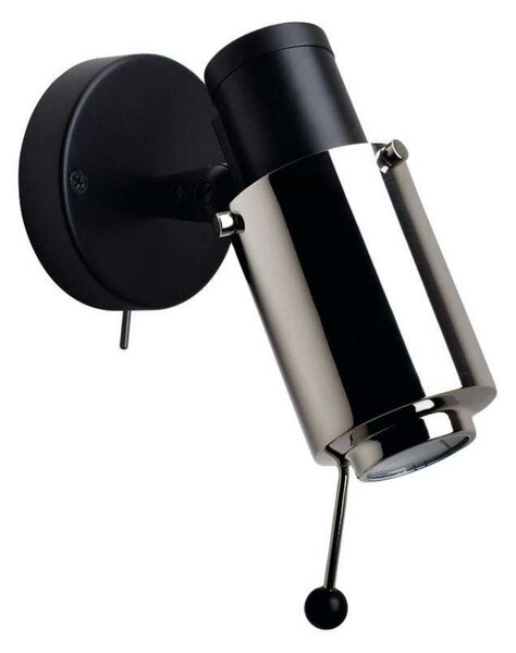 Biny Spot LED w/Întrerupător & Rod Black/Nickel
