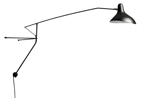 Lampă de perete DCW, Negru, Camera de zi, Metal