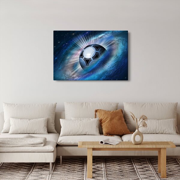Tablou - Fotbal în spațiu (90x60 cm)