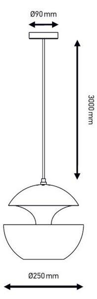 Here Comes The Sun Lustră Pendul ø250 White/Copper - DCW