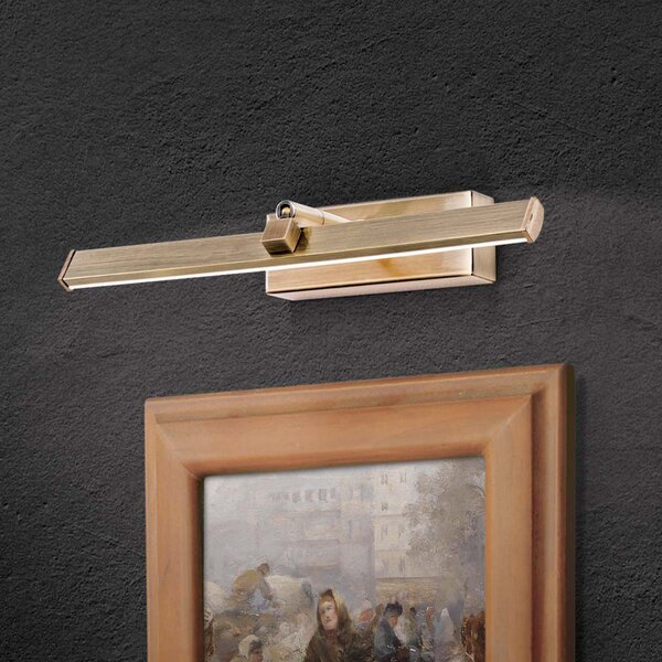 ORION Aplică LED tablou Suren, alamă antic, 30 cm, Bronz / Alamă Veche, Camera de zi / sufragerie, Metal