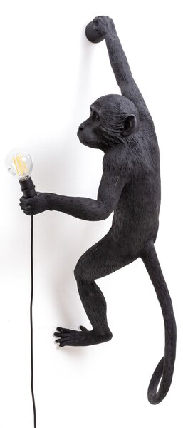 Lămpi de exterior SELETTI, Monkey Lamp, Negru, Plastic, Design
