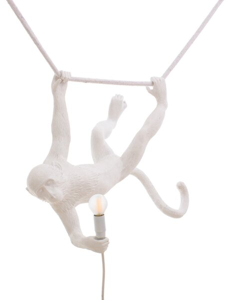 Lampă de masă SELETTI, Monkey Lamp, Alb, Camera de zi, Plastic, Design