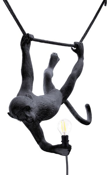 Lămpi de exterior SELETTI, Monkey Lamp, Negru, Plastic, Design