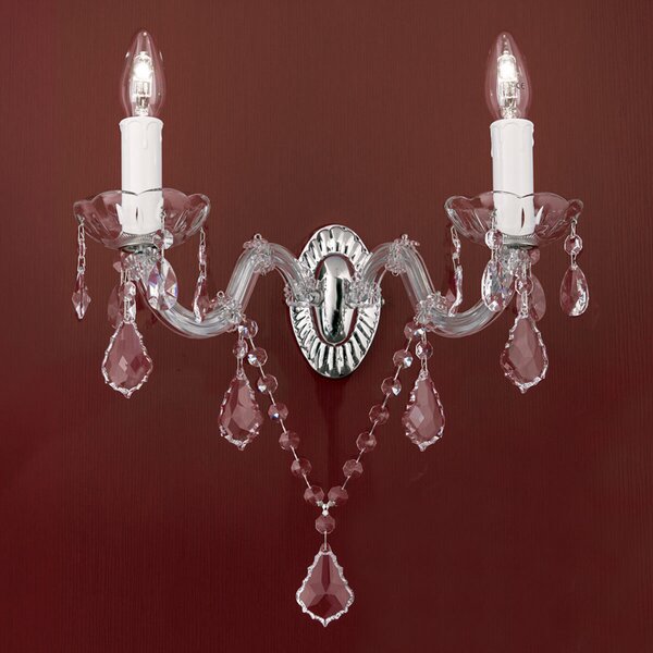 ORION Aplică de perete cristal Maria Theresia, reglabil, Transparent, Camera de zi / sufragerie, Cristal