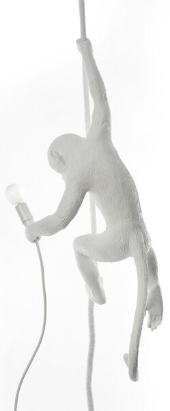 Lampă de masă SELETTI, Monkey Lamp, Alb, Camera de zi, Plastic, Design