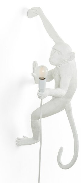 Lampă de masă SELETTI, Monkey Lamp, Alb, Camera de zi, Plastic, Design