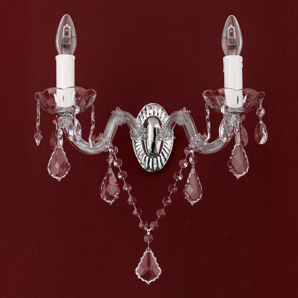 ORION Aplică de perete cristal Maria Theresia, reglabil, Transparent, Camera de zi / sufragerie, Cristal
