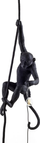 Lampă de Exterior SELETTI, Monkey Lamp, Negru, Plastic, Design