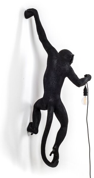 Lampă de Exterior SELETTI, Monkey Lamp, Negru, Plastic, Design
