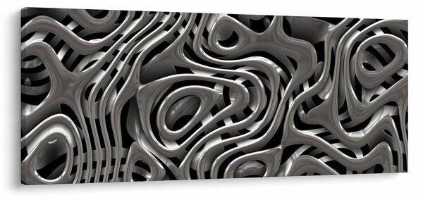 Tablou - Abstractizare metalică (120x50 cm)