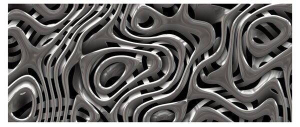 Tablou - Abstractizare metalică (120x50 cm)