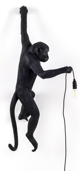 Lampă de Exterior SELETTI, Monkey Lamp, Negru, Plastic, Design