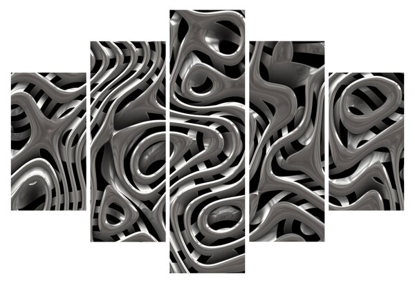 Tablou - Abstractizare metalică (150x105 cm)