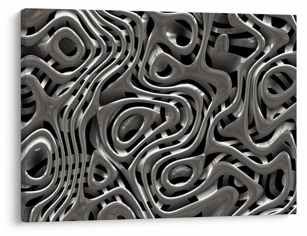 Tablou - Abstractizare metalică (70x50 cm)