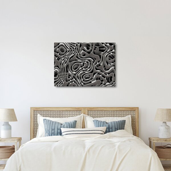 Tablou - Abstractizare metalică (70x50 cm)