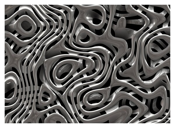 Tablou - Abstractizare metalică (70x50 cm)