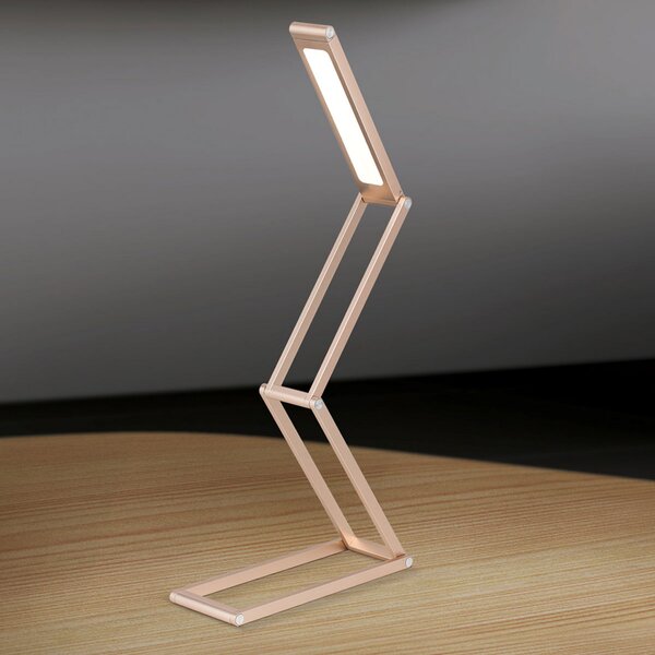 ORION Falto LED lampă de masă reîncărcabilă, aurie, aluminiu, reglabilă, reglabil, Auriu / Alamă, Camera de zi / sufragerie, Metal, Modern