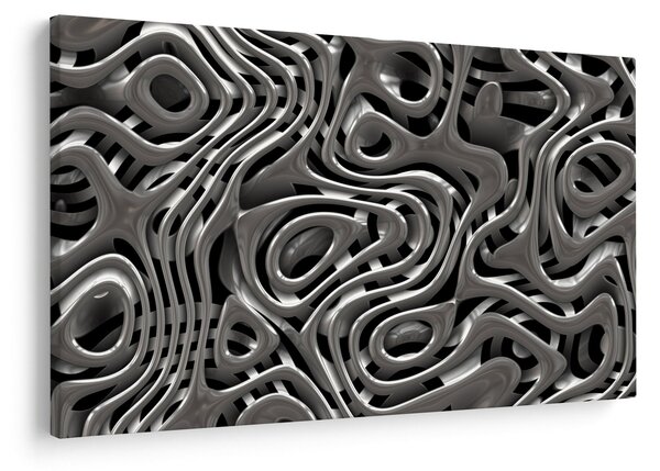 Tablou - Abstractizare metalică (90x60 cm)