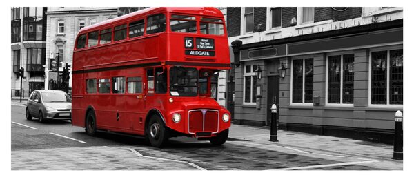 Tablou - Londra cu autobuz (120x50 cm)