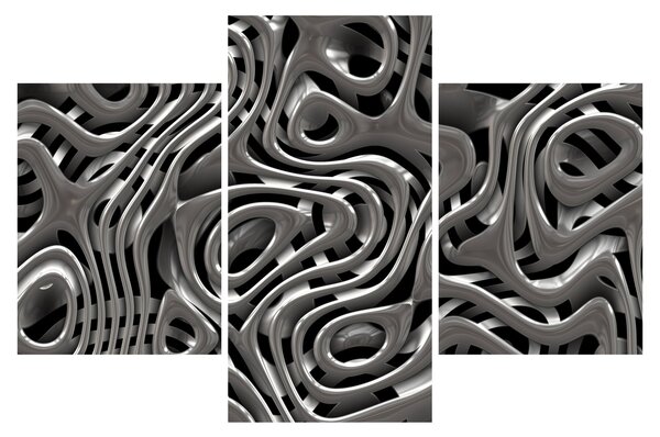 Tablou - Abstractizare metalică (90x60 cm)