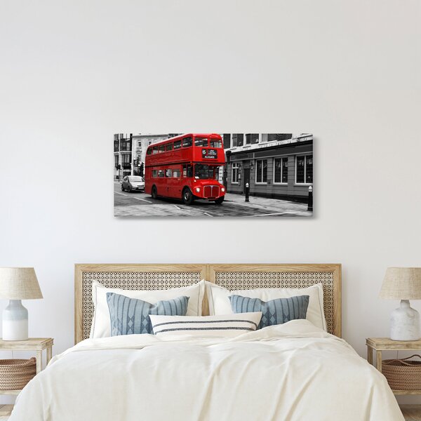 Tablou - Londra cu autobuz (120x50 cm)