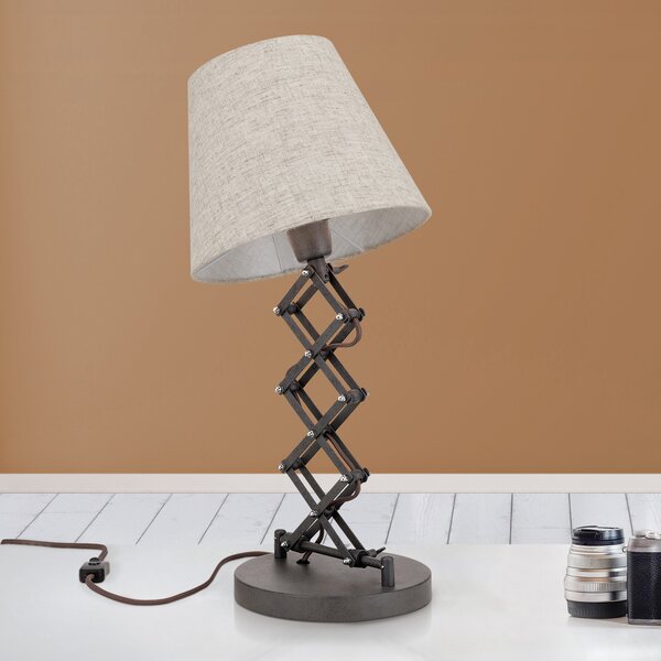 ORION Lampă de masă Factory stil industrial, Maro / Rugină, Camera de zi / sufragerie, Metal, Design industrial