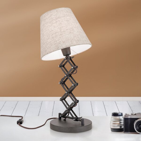 ORION Lampă de masă Factory stil industrial, Maro / Rugină, Camera de zi / sufragerie, Metal, Design industrial