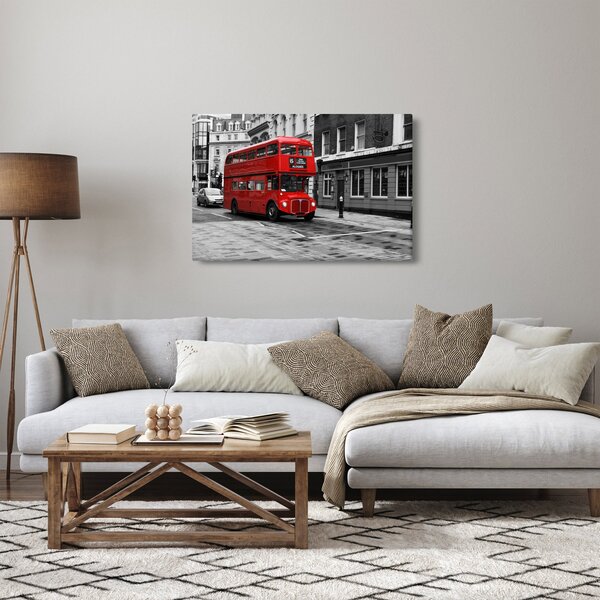 Tablou - Londra cu autobuz (90x60 cm)