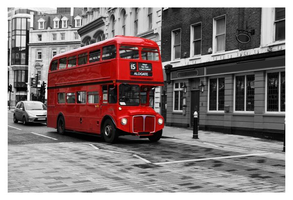 Tablou - Londra cu autobuz (90x60 cm)