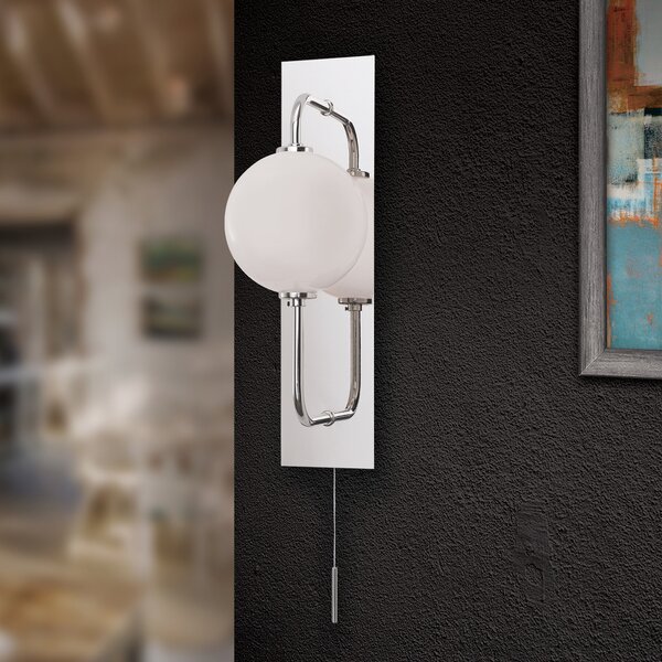 ORION Aplică de perete LED Pipes nichel lucios, reglabil, Metalic, Camera de zi / sufragerie, Metal, Modern