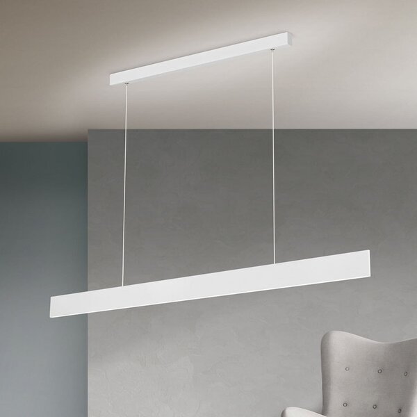 ORION Lampă pendul LED Gideon, Up- & Downlight, alb, reglabil, Alb, Camera de zi / sufragerie, Metal, Modern