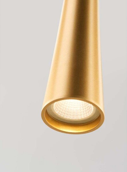 Lustră Pendul LIGHT-POINT, Auriu / Alamă, Camera de zi, Aluminiu