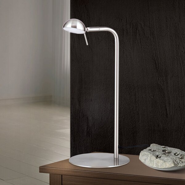 ORION Lampă de masă LED Student cu cap pivotant, Gri, Camera de zi / sufragerie, Metal, Modern