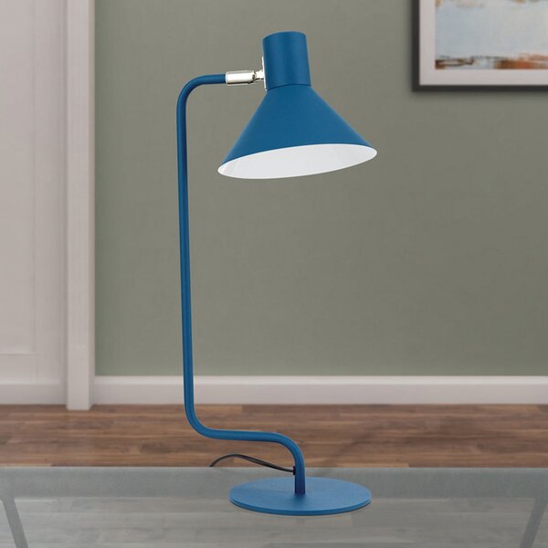 ORION Lampă de birou Viktoria cap reglabil albastru, Albastru, Camera de zi / sufragerie, Metal, Modern