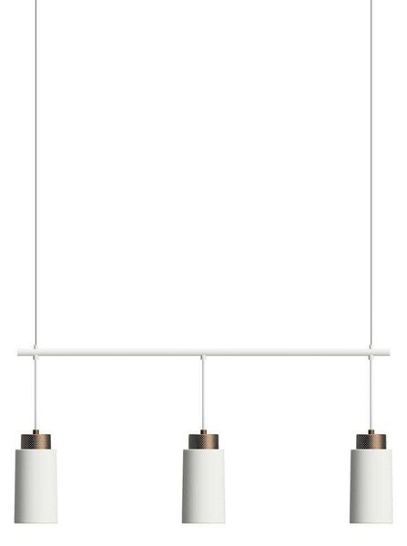 Lustră Pendul Herstal, Alb, Camera de zi, Metal
