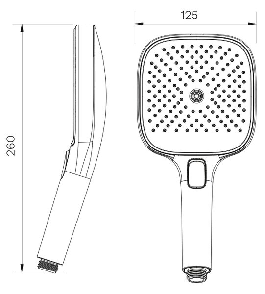 Ksuro 02 One Click duș de mână crom 16004010